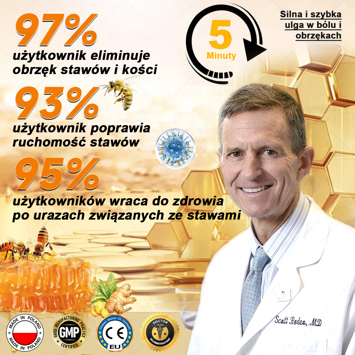 TLOPA® 🔥Toksyna botulinowa i jad pszczeli Balsam Łagodzący Ból i Leczenie Kości🐝🌿 (Polecane dla seniorów przez ortopedów)🔥